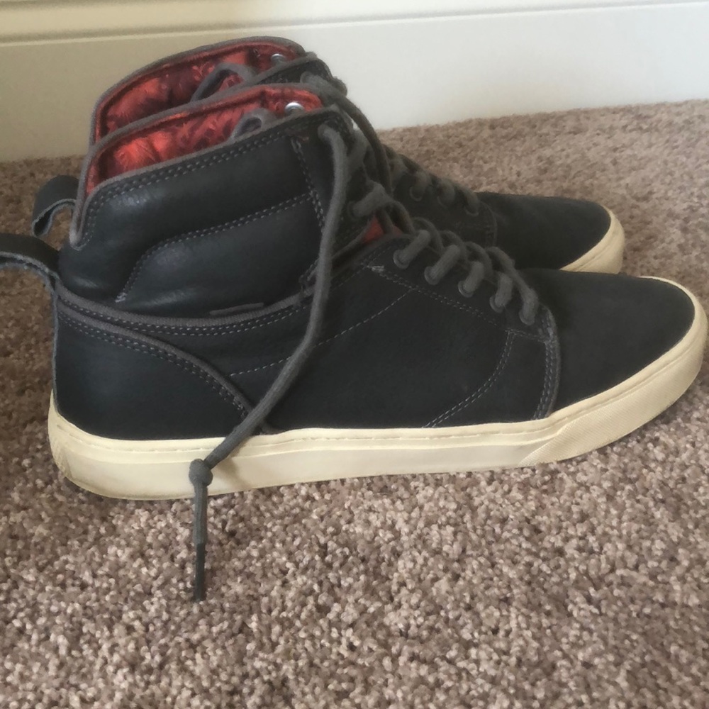 VANS Off The Wall Leather Hightop Size 13